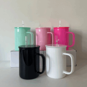17oz Sublimation Dark-Colored Glass Mug with Handle