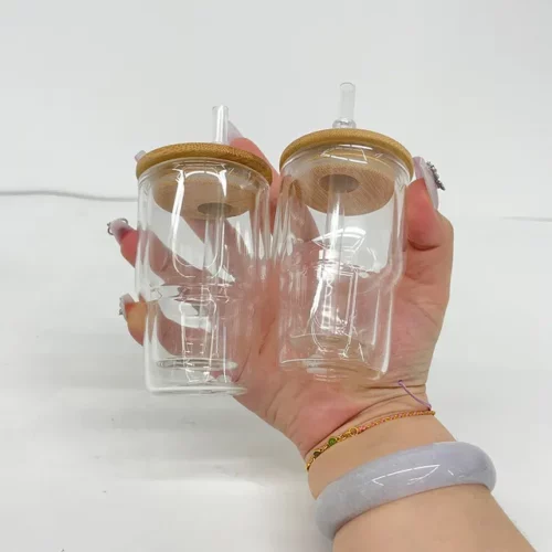 3oz Sublimation Pre-drilled Snow Globe Mini Shot Glass with Bamboo Lid photo review