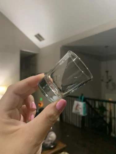 1.5oz Shot Glass Wine Mug with Heavy Base Clear & Frosted Glass Cups photo review