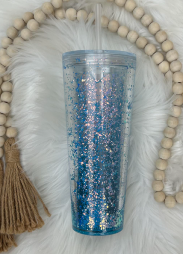 24oz Double Wall Snow Globe Acrylic Plastic Cup Coffee Mug photo review