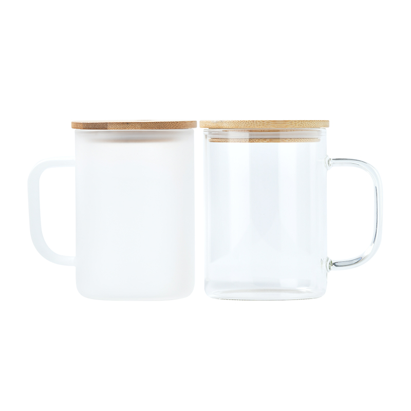 15oz-clear/frosted-sublimation-glass-tumbler-with-handle-&-bamboo-lid