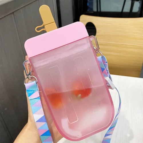 300ml/10oz Ice Cream Shaped Portable Kettle Plastic Popsicle Water Bottle photo review