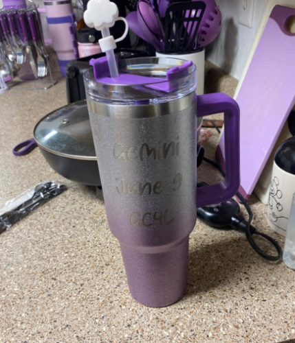 16pcs Shiny Gradient/Solid Shimmer Glitter 40oz Sublimation Tumblers with Handle photo review