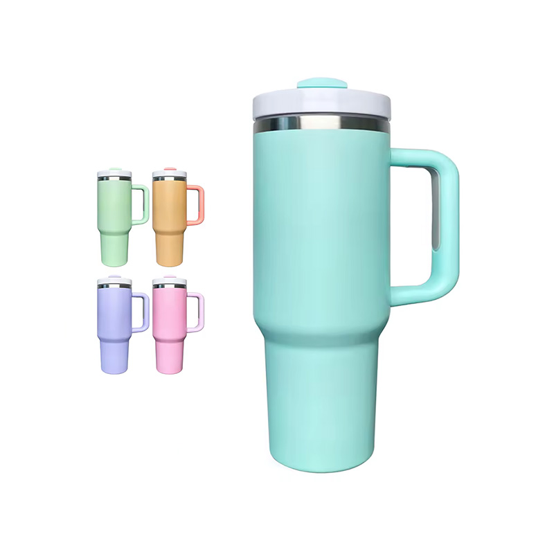 H2.0 Quencher Macaron Color Sublimation 40oz Travel Mug with Handle