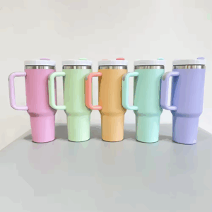 H2.0 Quencher Macaron Color Sublimation 40oz Travel Mug with Handle