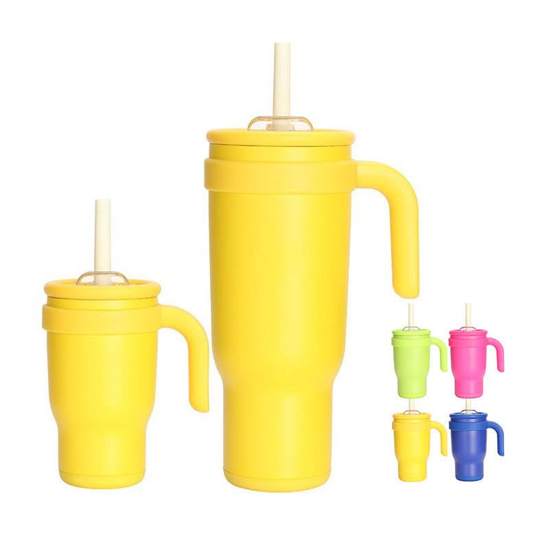 14/40oz Kid Travel Mugs with Handle for Laser Engraving