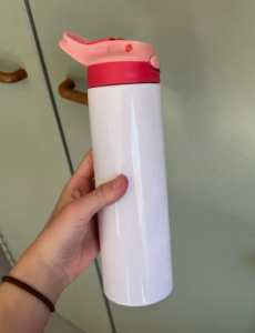 20oz Straight Sublimation Sippy Cup Tumbler Kids Flip Top Water Bottle photo review