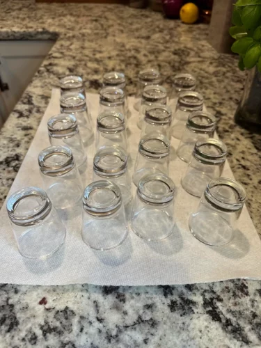 1.5oz Shot Glass Wine Mug with Heavy Base Clear & Frosted Glass Cups photo review