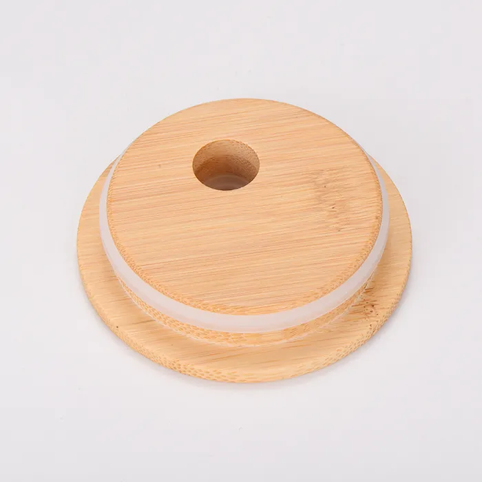 lid-display-of-15oz-clear/frosted-sublimation-glass-tumbler-with-handle-&-bamboo-lid