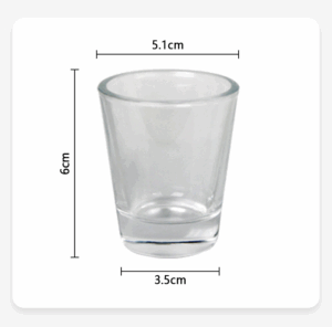 1.5oz Shot Glass Wine Mug with Heavy Base Clear & Frosted Glass Cups