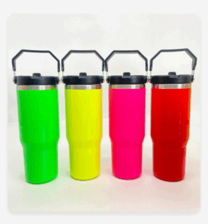 30oz Sublimation Neon Iceflow Flip Straw Tumbler with Portable Lids 30oz Sublimation Neon Iceflow Flip Straw Tumbler with Portable Lids