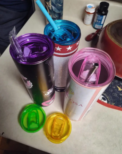 20oz Straight Sublimation Skinny Tumbler with Mixed-Colored Lids photo review