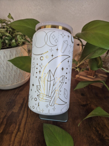 Gold/Rainbow Underneath 16oz Stainless Steel Soda Can for Laser Engraving photo review