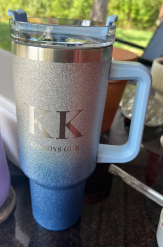 16pcs Shiny Gradient/Solid Shimmer Glitter 40oz Sublimation Tumblers with Handle photo review