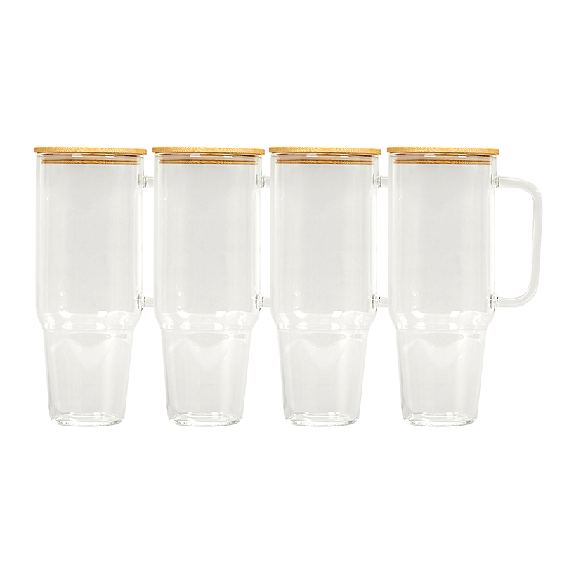 clear/frosted-40oz-sublimation-mug-glass-tumbler-with-handle-&-bamboo-lid
