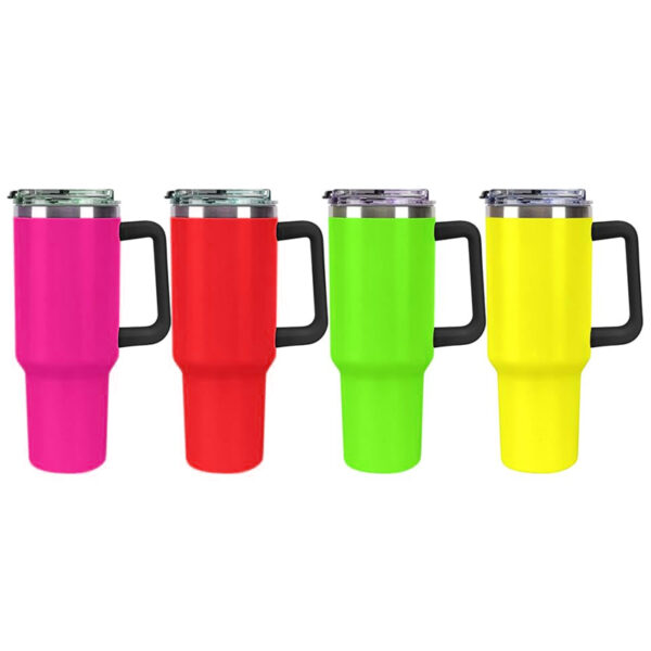 30/40oz Quencher H2.0 Sublimation Fluorescent Color Tumbler with Handle