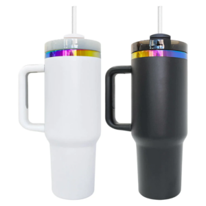G2 40oz Quencher Powder Coated Rainbow Plated Tumbler