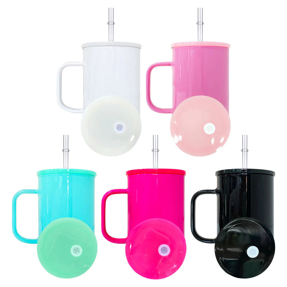 17oz Sublimation Dark-Colored Glass Mug with Handle