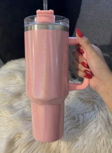 Glitter Sublimation 40oz Tumbler with Handle Double Wall Stainless Steel Insulated 16pcs photo review
