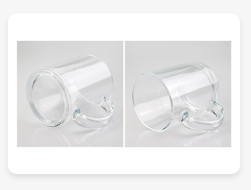 11oz Sublimation Blanks Clear/Frosted Glass Mug with Handle