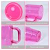 20oz Colored/Clear/Frosted Sublimation Glass Mugs with Handle Colorful Straws& Lids