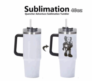 Stainless Steel Double Wall Sublimation 40oz Tumbler with Colorful Handle & Lid