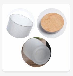 9oz Straight Sublimation Candle Jar with Bamboo Lids