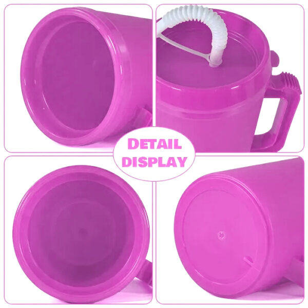 22/34oz Colored Trucker/Hospital Mug with Lid and Straw