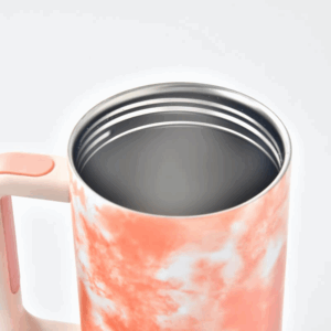 Tie Dye 40oz Tumbler with Handle Stainless Steel Double Wall Non-Sublimation