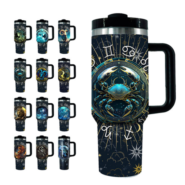 40oz Personalized Zodiac Constellations Tumblers Travel Mugs
