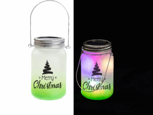 15oz Sublimation Blanks Mason Jar with Lantern Lid and Metal Handle