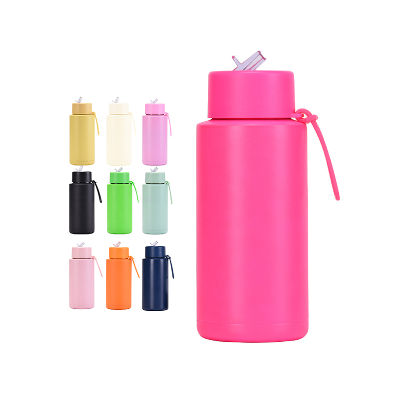 34oz Solid Color Vacuum Insulated Stainless Steel Flask Water Bottles