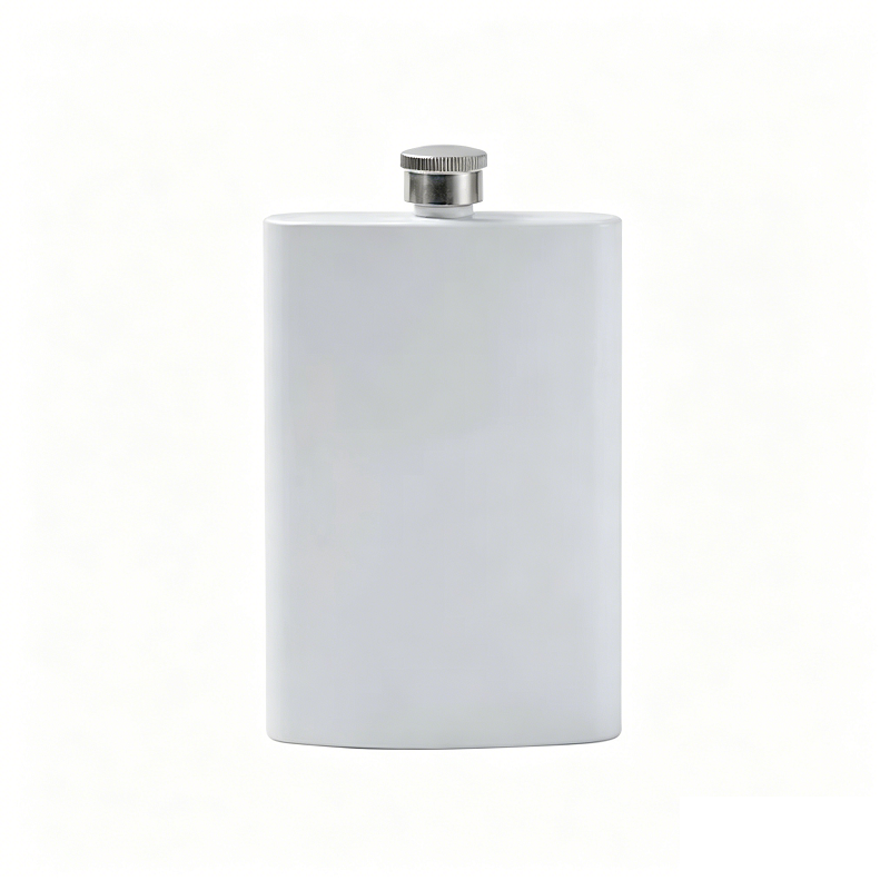 8oz White Sublimation Stainless Steel Flask Wine Water Bottle