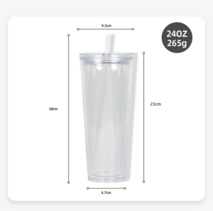 24oz snow globe plastic cups