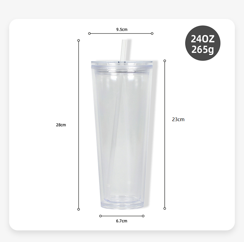 24oz snow globe plastic cups