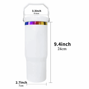 size-of-30oz-gold-rainbow-plated-tumbler-with-portable-handle