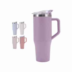 40oz Quencher Powder Coated Travel Mug with Handle for Laser Engraving
