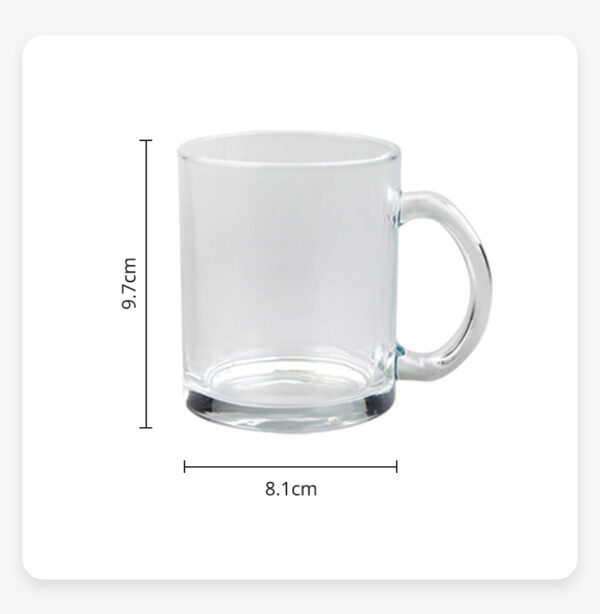 11oz Sublimation Blanks Clear/Frosted Glass Mug with Handle