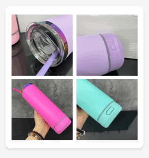20oz Powder Coated Bluetooth Speaker Tumblers for Laser Engraving 20oz Powder Coated Bluetooth Speaker Tumblers for Laser Engraving