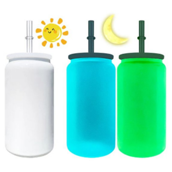 16oz Stainless Steel Sublimation Glow in the Dark Tumbler