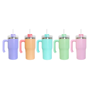 20oz Sublimation Stainless Steel Macaron Tumblers with Handle