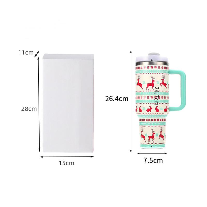 40oz Christmas Stainless Steel Tumblers with Handle