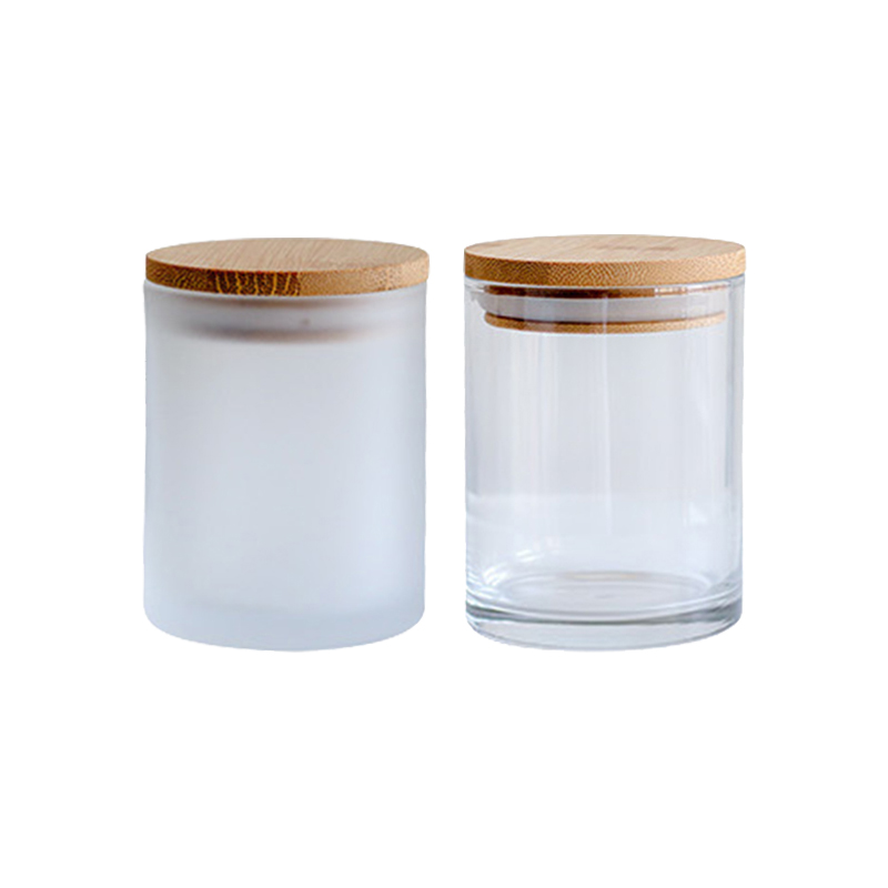 9oz Straight Sublimation Candle Jar with Bamboo Lids