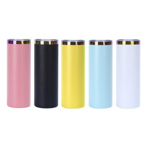 20oz Rainbow Plated Powder Coated Skinny Tumblers