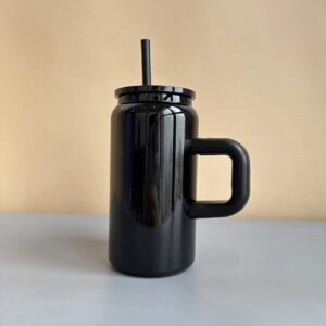 16oz Sublimation Blank Stainless Steel Soda Can With Handle - Black