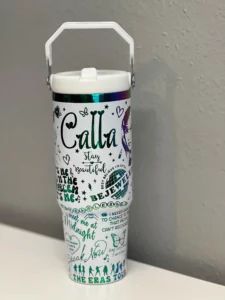 彩虹镀travel mugs 白30oz