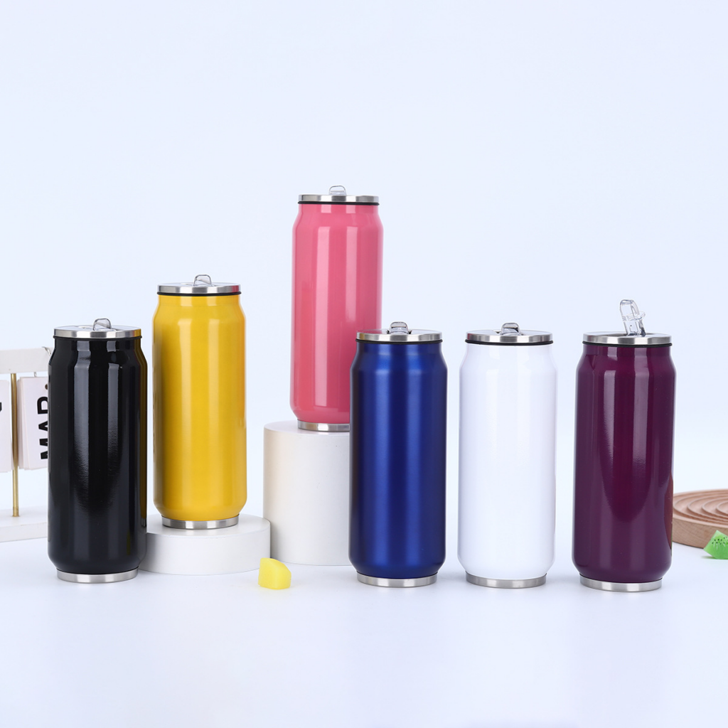 Stainless Steel Water Cup 500ml Reusable Can Shaped Soda Can