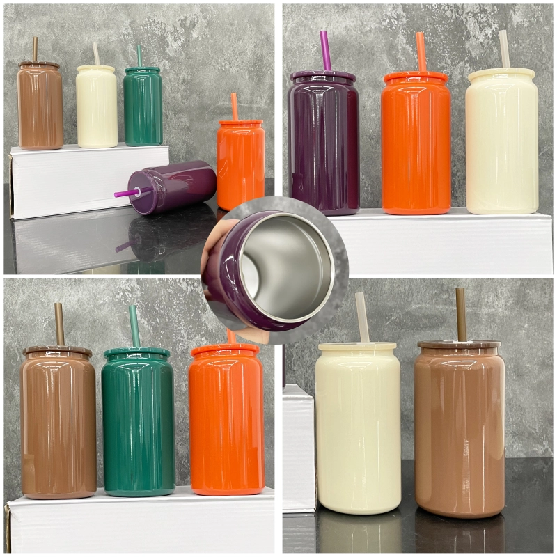 display-of-retro-glossy-16oz-stainless-sublimation-soda-can-tumblers