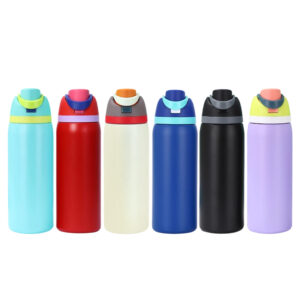 24/32oz Owala Dupe Freesip Insulated Stainless Steel Thermos Water Bottle with Built-in Straw