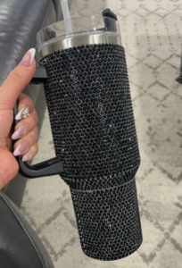 40oz Insulated Stainless Steel Rhinestones Bling Tumbler Car Cup for Valentine photo review